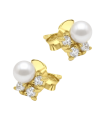 Pearl with CZ Silver Stud Earring STS-7109